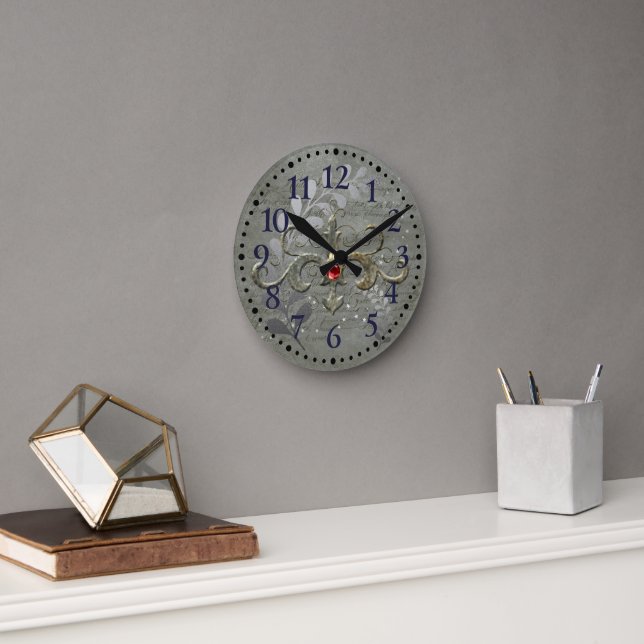 Winter Earth 3 Large Clock (Office)