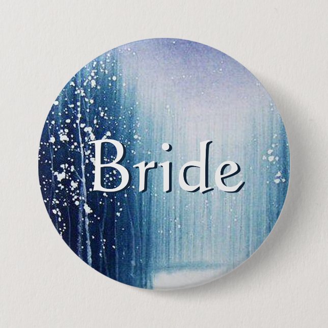 Winter Egrets Bride Button (Front)