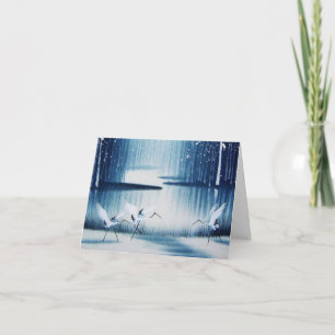 Winter Egrets Thank You Note Card