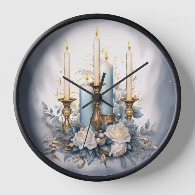 Winter Elegance Wall Clock (Front)