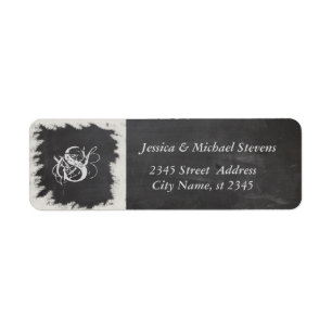 Winter Elegant chalkboard trendy wedding monogram