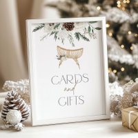 Winter elegant nursery cards and gifts poster