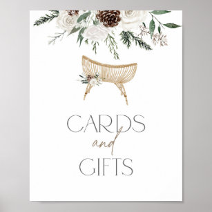 Winter elegant nursery cards and gifts poster