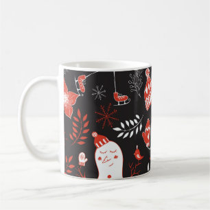 Winter Elements: Cute Hand Drawn. Coffee Mug