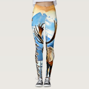 Winter Elk Majesty Design Leggings