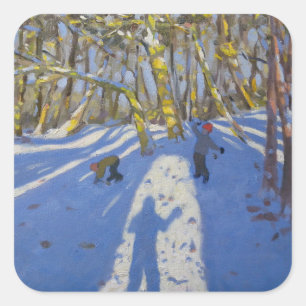 Winter Elvaston Castle 2008 Square Sticker