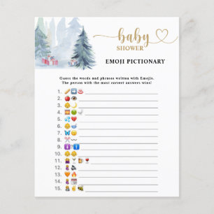 Winter Emoji picture game baby shower