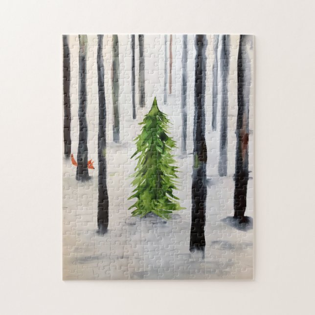 winter encounter jigsaw puzzle (Vertical)