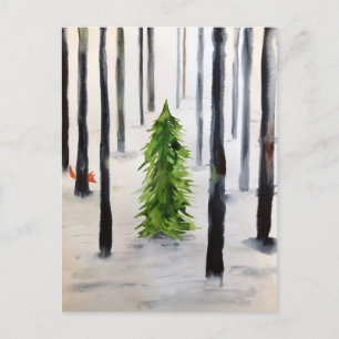 winter encounter postcard