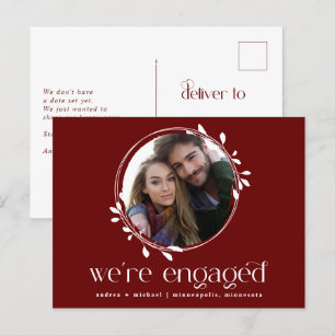 Winter Engagement Photo Announcement Wedding