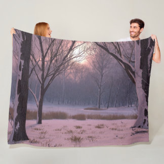 Winter Ethereal Fleece Blanket