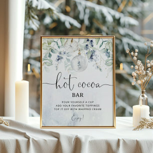 Winter eucalyptus Hot cocoa bar Poster