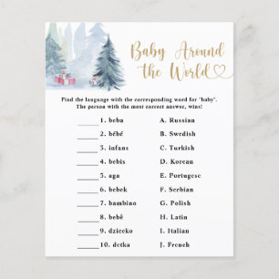 Winter evergreen - Baby around the world game