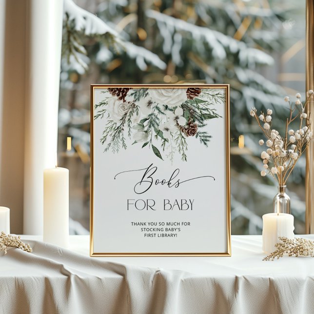 Winter evergreen baby shower Books for baby Poster (Creator Uploaded)