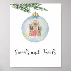 Winter evergreen branch - Sweets and Treats Poster