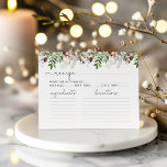 Winter evergreen elegant recipe for the bride<br><div class="desc">Winter evergreen elegant recipe for the bride card.
Matching items available.</div>