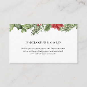 Winter Evergreen Enclosure Card