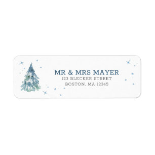 Winter Evergreen Forest Watercolor Wedding