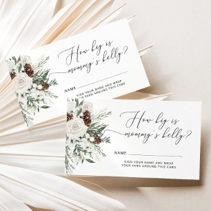 Winter evergreen how big is mummy's belly enclosure card