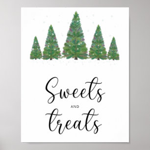 Winter evergreen Sweets and Treats Poster