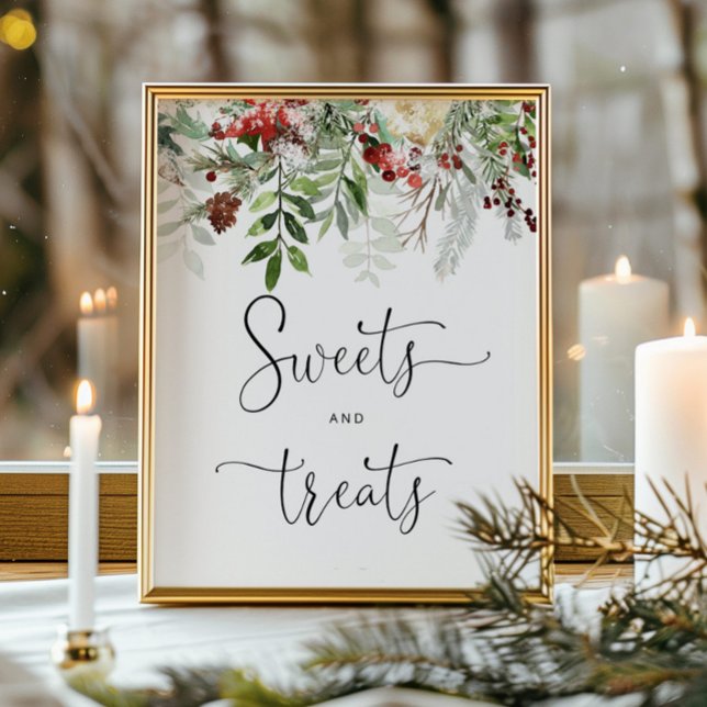 Winter evergreen Sweets and treats table Poster (Creator Uploaded)