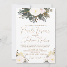 Winter Evergreen Wedding Invitation
