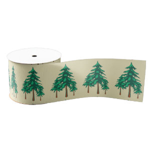 Winter Evergreens Holiday Grosgrain Ribbon