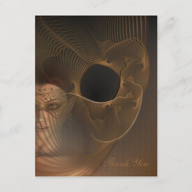 Winter Fae Fractal Art Postcard (Front)