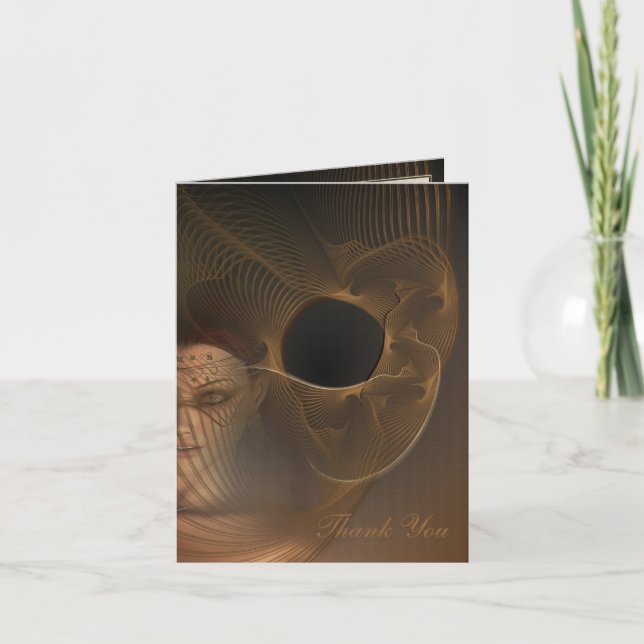 Winter Fae Fractal Art Thank You Card (Front)