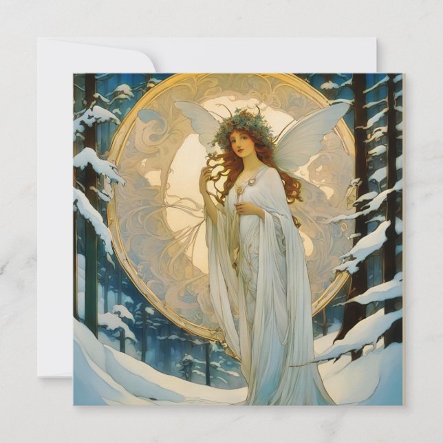 winter fairy -artisic   holiday card (Front)