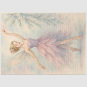 Winter Fairy Ballerina in Pastel Christmas Dress Tissue Paper