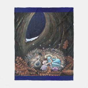 Winter Fairy Guardian of Dreams Fleece Blanket