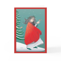 Winter Fairy holiday greeting card