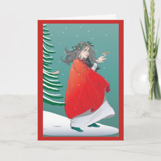 Winter Fairy holiday greeting card