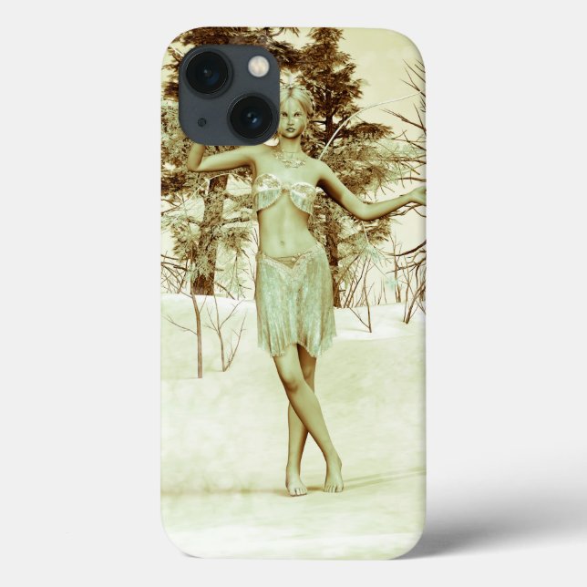 Winter Fairy in Snowy Forest Fantasy Art Case-Mate iPhone Case (Back)