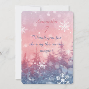 Winter Fairy Tale Thank You Card, Romantic  Card