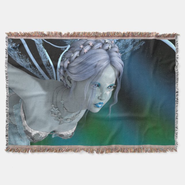 Winter Fairy Throw Blanket (Front)