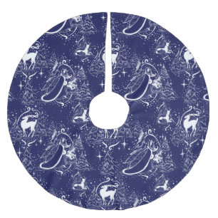 winter fairy toile Christmas tree skirt