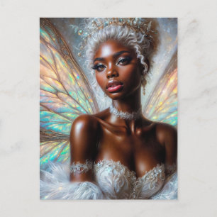 Winter Fairy With Dark Skin Postcard