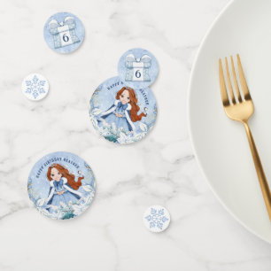 Winter Fairytale Princess Red Hair Confetti