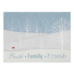 Winter Faith Family Friends Poster