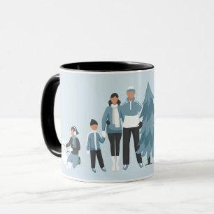 Winter Family Fun Christmas Holiday Mug