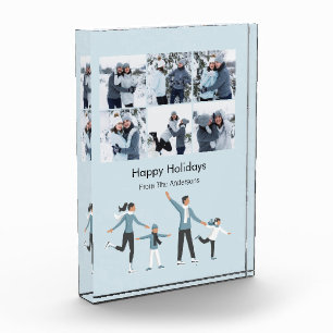 Winter Family Fun Christmas Holiday Photo Block