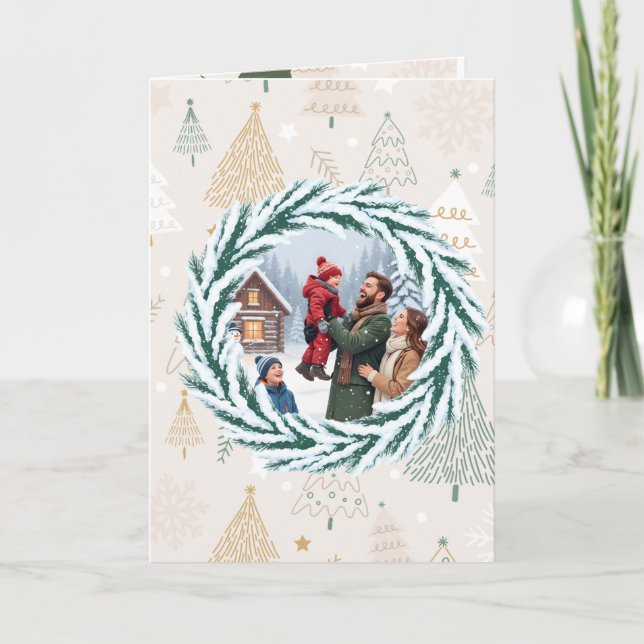 Winter Family Moments – Snowy Invitation Card" (Front)