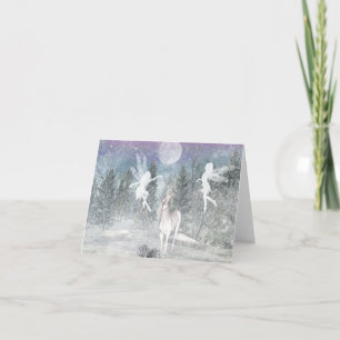 winter fantasy Siluetts Note Card