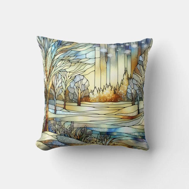 Winter Fantasy Throw Pillow (Front)
