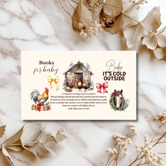 Winter Farm Animals Christmas Books for Baby  Enclosure Card (Creator Uploaded)