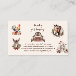 Winter Farm Animals Christmas Books for Baby Enclosure Card