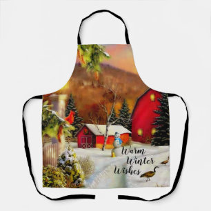 Winter farm apron