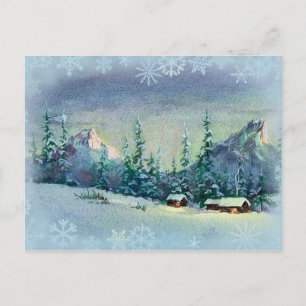 WINTER FARM by SHARON SHARPE Postcard